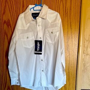 Boys button up shirt, Wrangler size M new with tags